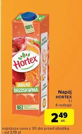 Carrefour Express Hortex Napój jabłko brzoskwinia 1 l oferta
