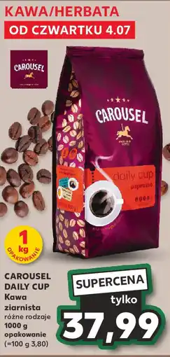 Kaufland CAROUSEL DAILY CUP Kawa ziarnista 1000 g oferta