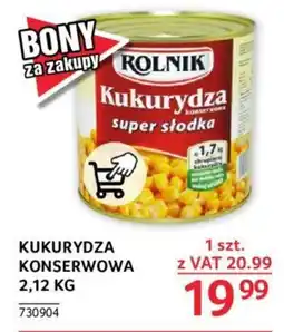 Selgros KUKURYDZA KONSERWOWA 2,12 KG oferta