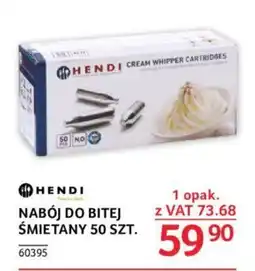 Selgros NABÓJ DO BITEJ ŚMIETANY 50 SZT. oferta