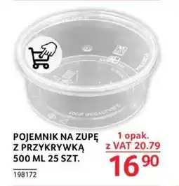 Selgros POJEMNIK NA ZUPĘ Z PRZYKRYWKĄ 500 ML 25 SZT. oferta