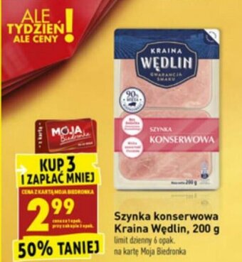Biedronka Szynka konserwowa Kraina Wędlin 200g oferta
