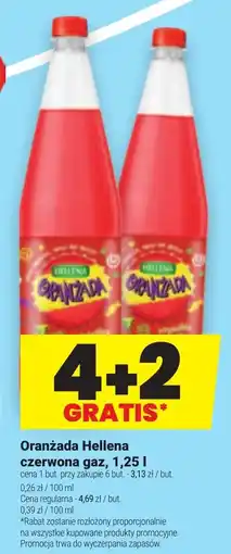 Twój Market Oranżada Hellena czerwona gaz, 1,25l oferta
