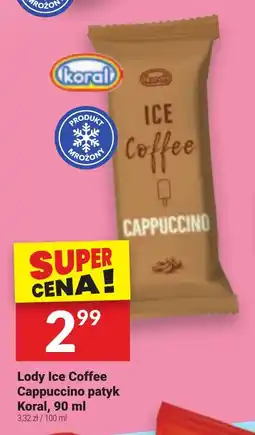 Twój Market Lody Ice Coffee Cappuccino patyk Koral, 90 ml oferta