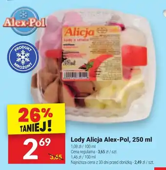Twój Market Lody Alicja Alex-Pol, 250 ml oferta