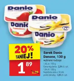 Twój Market Serek Danio Danone, 130 g oferta