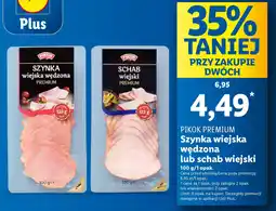 Lidl PIKOK PREMIUM Szynka wiejska wędzona lub schab wiejski 100 g oferta
