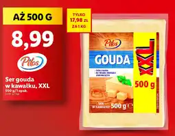 Lidl Pilos Ser gouda w kawałku, XXL 500 g oferta