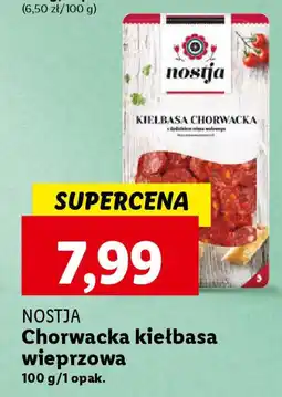 Lidl NOSTJA Chorwacka kiełbasa wieprzowa 100 g oferta