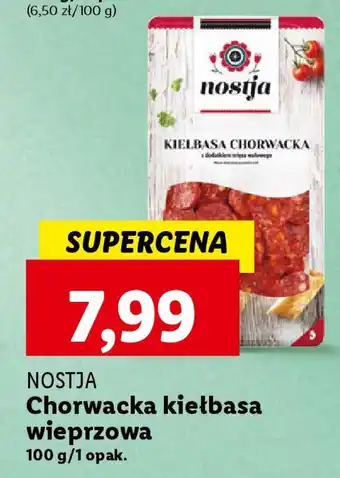 Lidl NOSTJA Chorwacka kiełbasa wieprzowa 100 g oferta