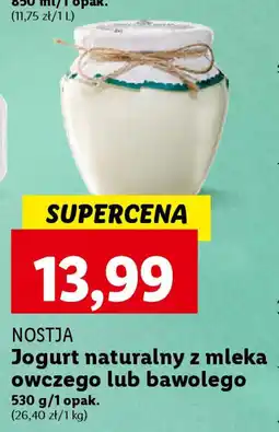 Lidl NOSTJA Jogurt naturalny z mleka owczego lub bawolego 530 g oferta
