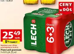 Auchan Piwo Lech premium 9 x 0,5l, alk. 5% oferta