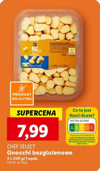Lidl CHEF SELECT Gnocchi bezglutenowe 2 x 200 g oferta