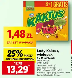 Lidl Lody Kaktus, 9 x 45 ml oferta