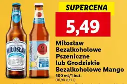 Lidl Miłosław Bezalkoholowe Pszeniczne lub Grodziskie Bezalkoholowe Mango 500 ml oferta