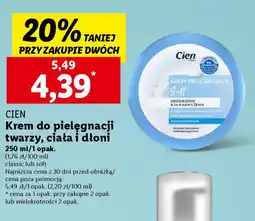 Lidl CIEN Krem do pielęgnacji twarzy, ciała i dłoni 250 ml oferta