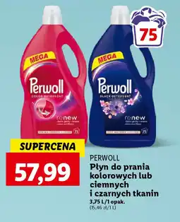 Lidl PERWOLL Płyn do prania kolorowych lub ciemnych i czarnych tkanin 3,75 L oferta
