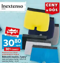 Auchan Inextenso Bokserki męskie 3 pary oferta