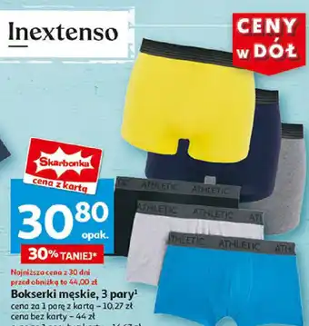 Auchan Inextenso Bokserki męskie 3 pary oferta