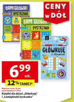 Auchan Książki dla dzieci „Główkuję" i„Łamigłówki bystrzaka" oferta