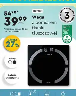 Biedronka Hoffen Waga z pomiarem tkanki tłuszczowej oferta