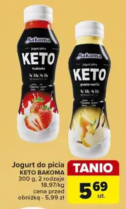 Carrefour Jogurt do picia KETO BAKOMA 300 g oferta