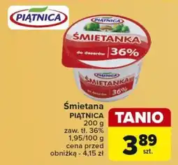 Carrefour Śmietana PIĄTNICA 200 g oferta