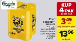 Carrefour Piwo BROOKLYN PILSNER 4 x 0,5 l oferta
