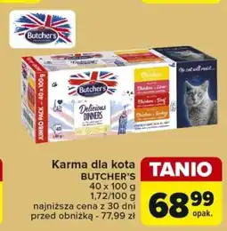 Carrefour Karma dla kota BUTCHER'S 40 x 100 g oferta