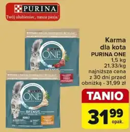 Carrefour Karma dla kota PURINA ONE 1,5 kg oferta