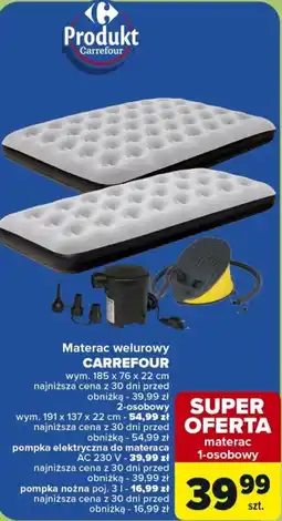 Carrefour Materac welurowy CARREFOUR oferta