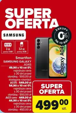 Carrefour Smartfon SAMSUNG GALAXY A04S oferta