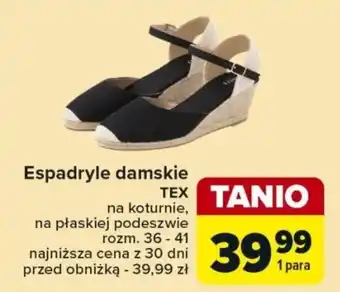 Carrefour Espadryle damskie TEX oferta