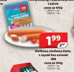 Delfin Kiełbasa, kiełbasa biała, z szynki bez osłonki JBB 100 g oferta