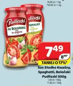 Delfin Sos Słodko Kwaśny, Spaghetti, Boloński Pudliszki 500 g oferta
