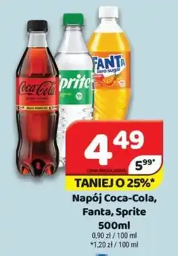 Napój Coca-Cola, Fanta, Sprite 500 ml