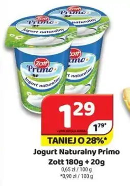 Delfin Jogurt Naturalny Primo Zott 180g + 20g oferta