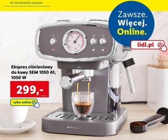 Lidl Ekspres ciśnieniowy do kawy Sem 1050 A1, 1050W oferta