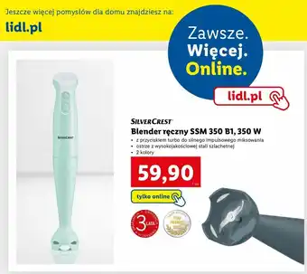 Lidl Blender ręczny SSM 350 B1, 350 W oferta