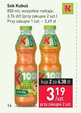 Stokrotka Sok Kubuś 850ml oferta