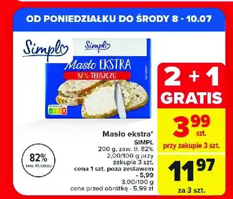 Carrefour Masło ekstra Simpl oferta