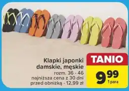 Carrefour Klapki japonki damskie, męskie oferta