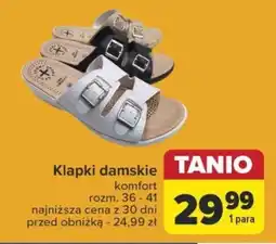 Carrefour Klapki damskie komfort oferta