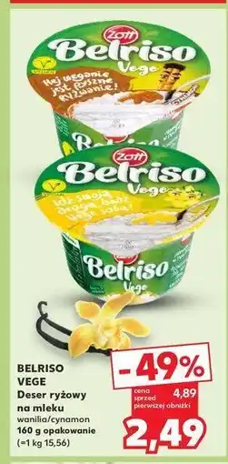 Kaufland Ryż na mleku cynamon Zott belriso vege oferta