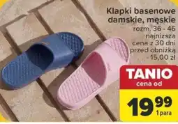 Carrefour Klapki basenowe damskie, męskie roz. 36-46 oferta