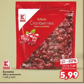 Kaufland Żurawina suszona K-classic oferta