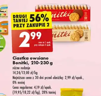 Biedronka Ciastka owsiane Bonitki oferta