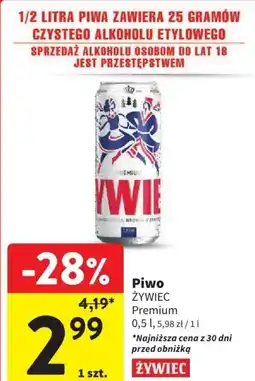 Intermarche Piwo Żywiec Premium 0,5 l oferta