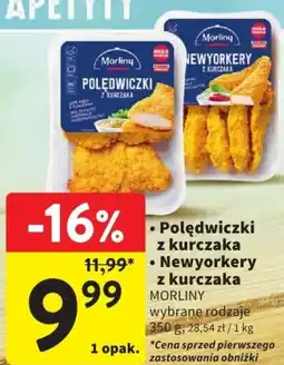 Morliny Polędwiczki z kurczaka / Newyorkery z kurczaka 350g