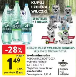 Intermarche Woda mineralna Rodowita z Roztocza 1,5l oferta
